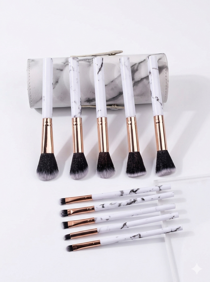 11pc Marble Makeup Brush Set